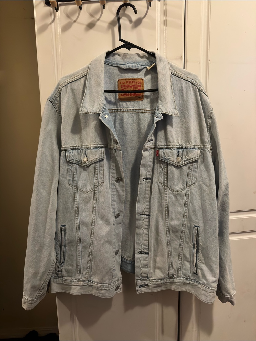 Levi's Light Wash Denim Shirt Jacket - Pale Blue